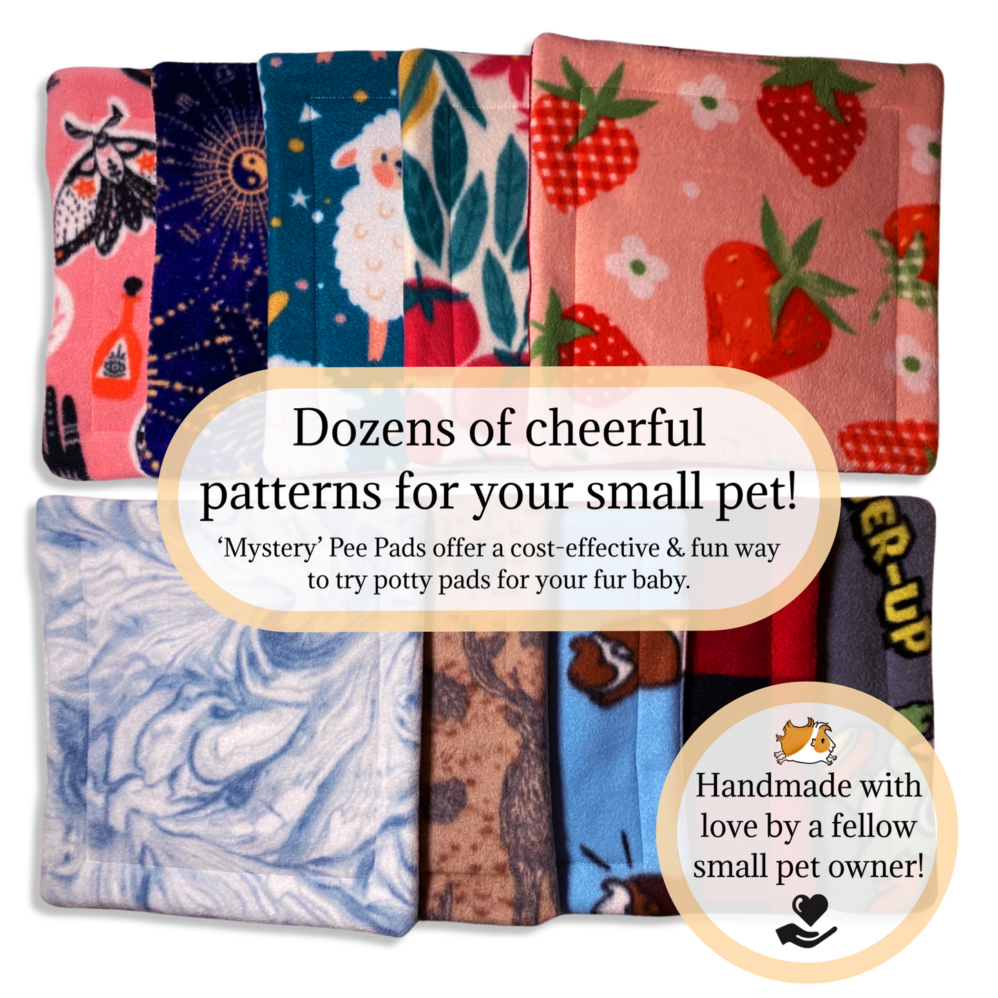 Mystery Pee Pads | Small Pet Reusable Bedding