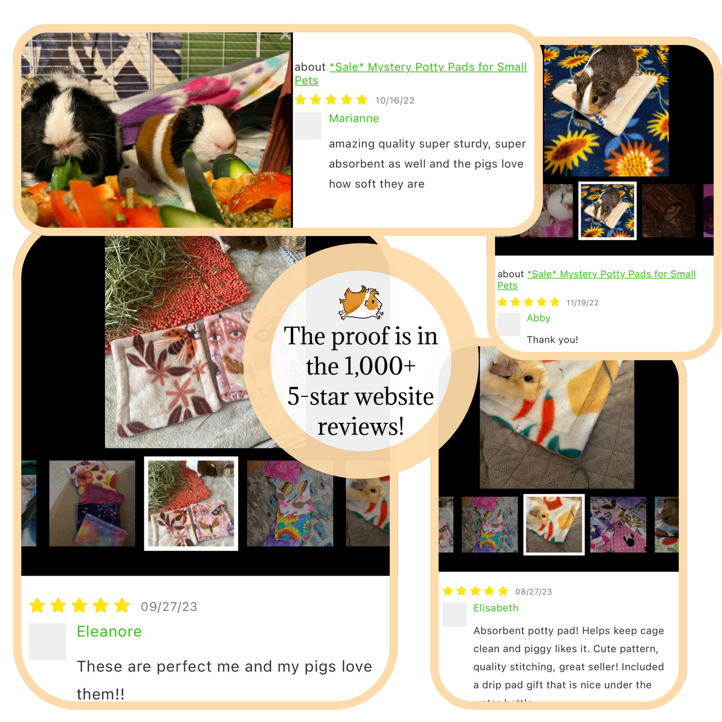 Mystery Pee Pads | Small Pet Reusable Bedding