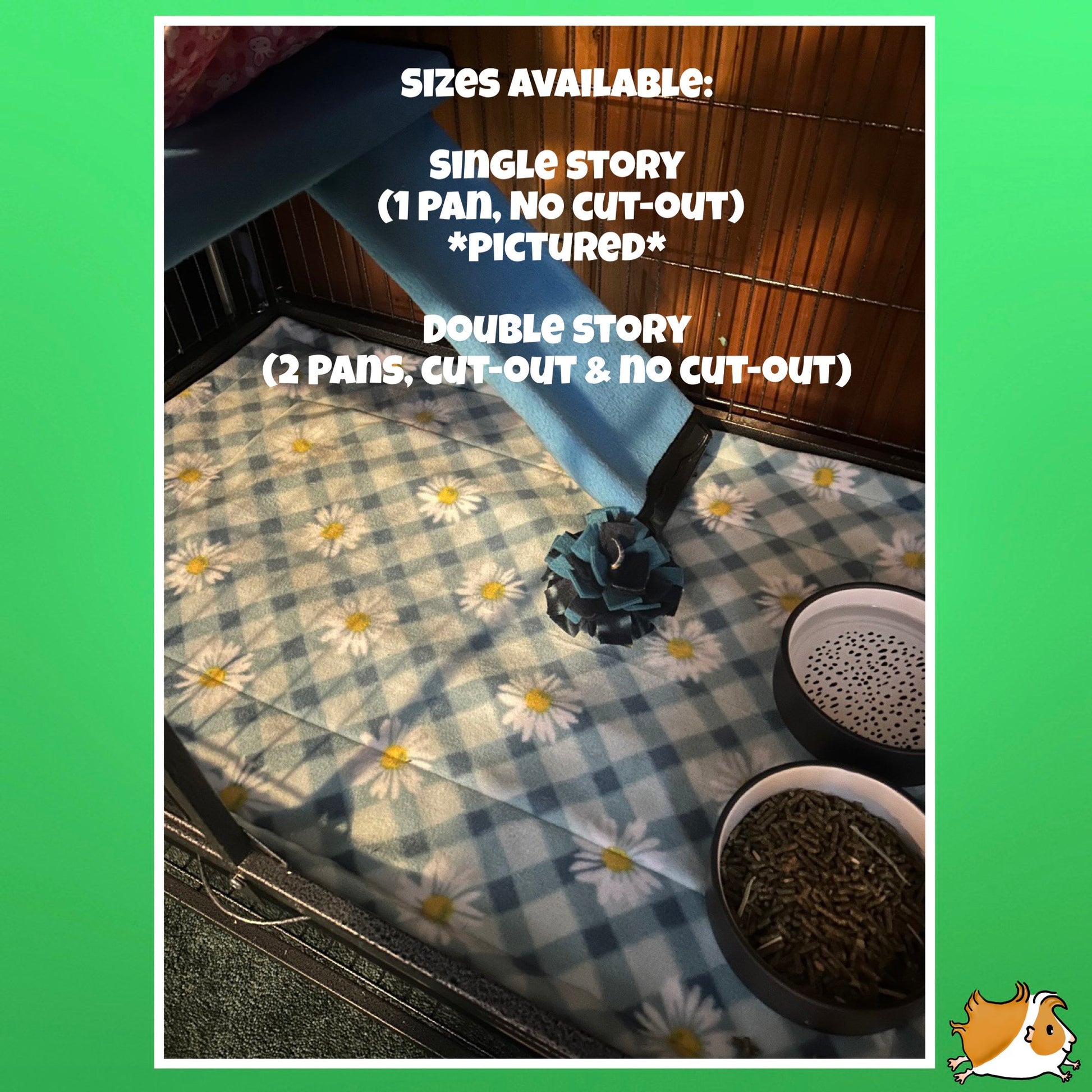 Yaheetech Cage Liners - Reusable Fleece, Washable | Made-to-Order | Absorbent Reversible Triple Layer - Rats, Ferrets, Chinchillas, & More!