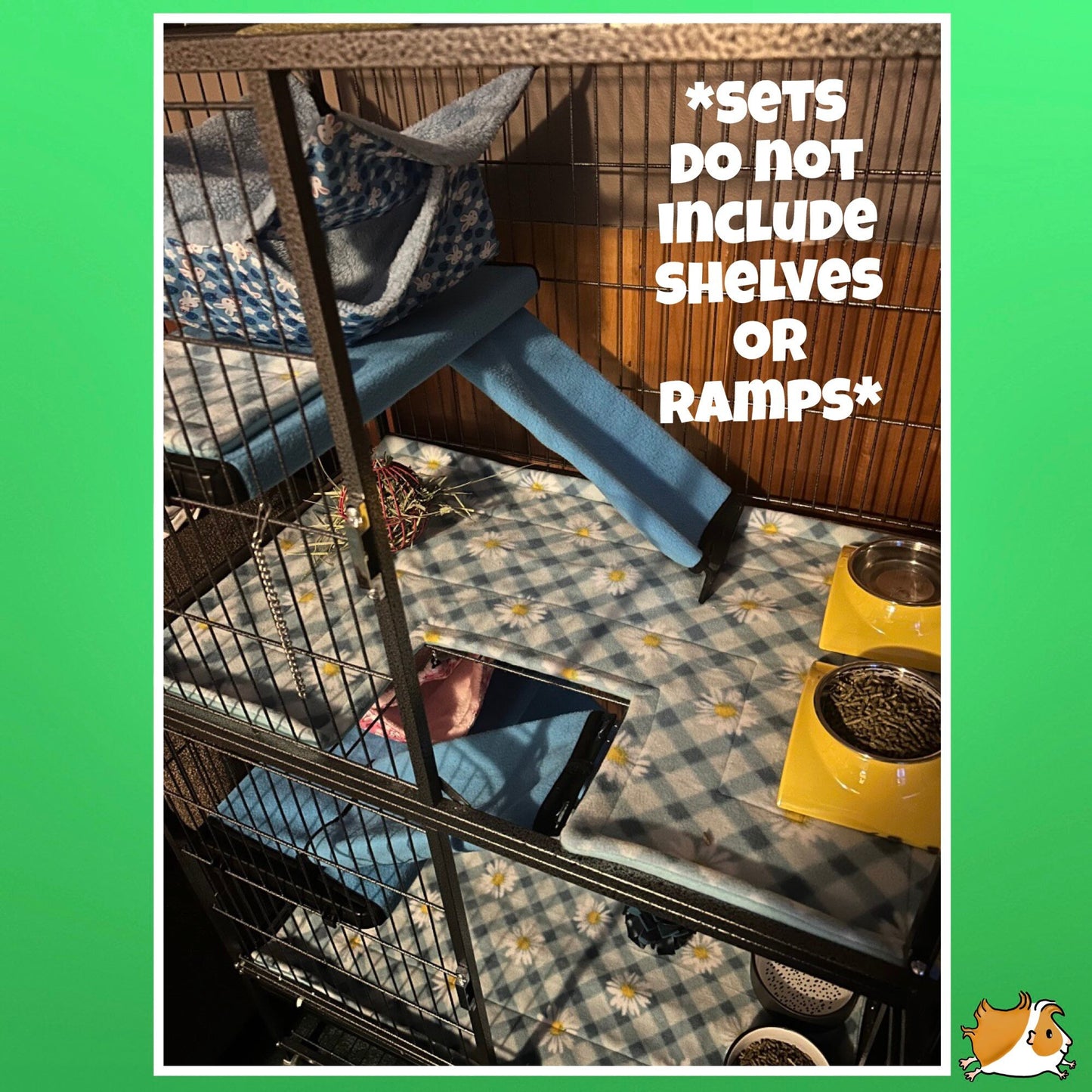 Yaheetech Cage Liners - Reusable Fleece, Washable | Made-to-Order | Absorbent Reversible Triple Layer - Rats, Ferrets, Chinchillas, & More!