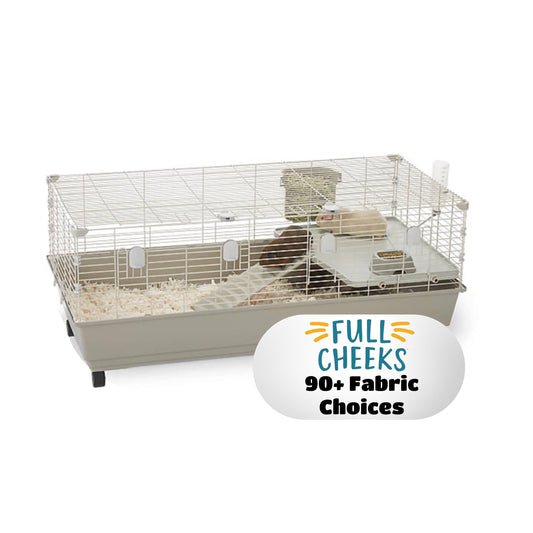 Full Cheeks Multi Pet Small Habitat Mansion Cage Liners, 57x32 | Reusable Fleece + U-Haul | Fits 60x35 Cages | Washable Bedding Alternative