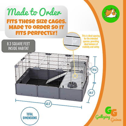 Full Cheeks Fleece Liners, Small Pet Customizable Home Cage | Absorbent Reversible Triple Layer | 42x27 / 41.6x27.5 [Guinea Pigs, Hedgehogs]